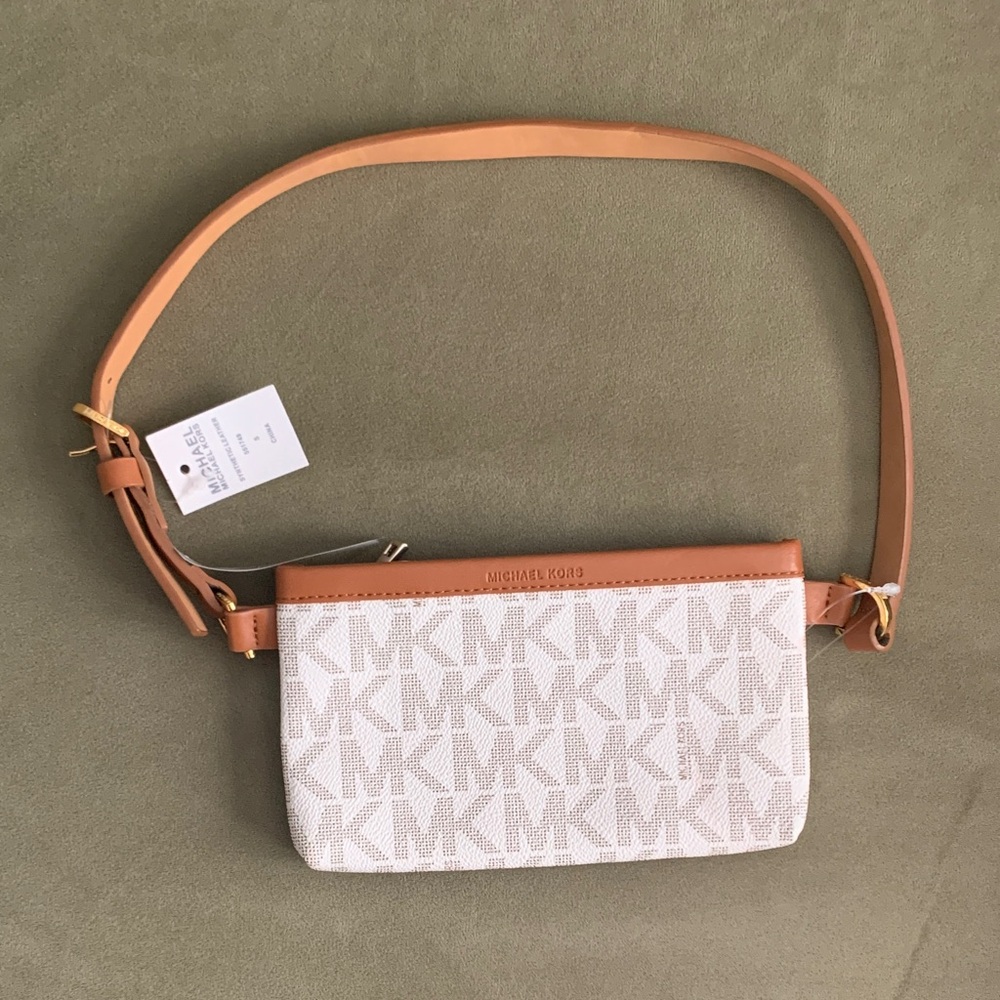 Michael Kors Kids Bag Fanny Pack in Cream and Tan